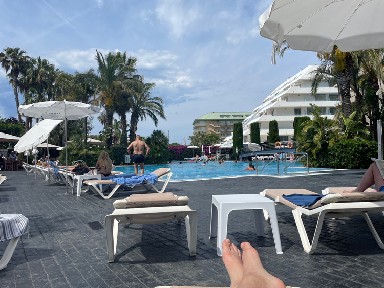 Zwembad bij hotel in Santa Susanna
